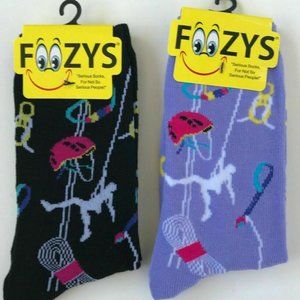 Rock Climbing Sports Climb Walls Bouldering Rope Fun Foozys Socks 2 Pair Women's